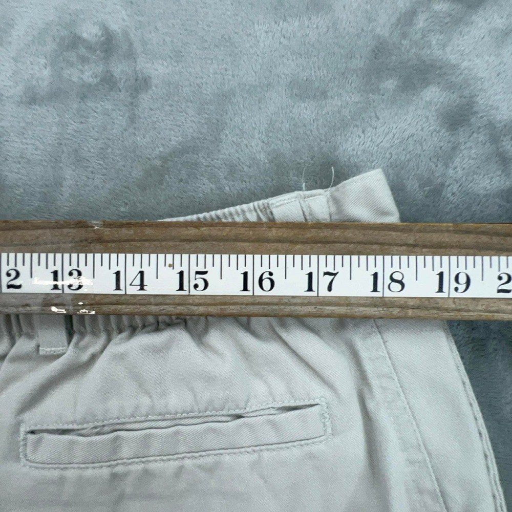 Mens Khaki‎ Chino Shorts Beige Elastic Back Waist Cotton Blend Size 42 - Picture 7 of 9
